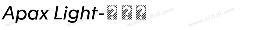 Apax Light字体转换